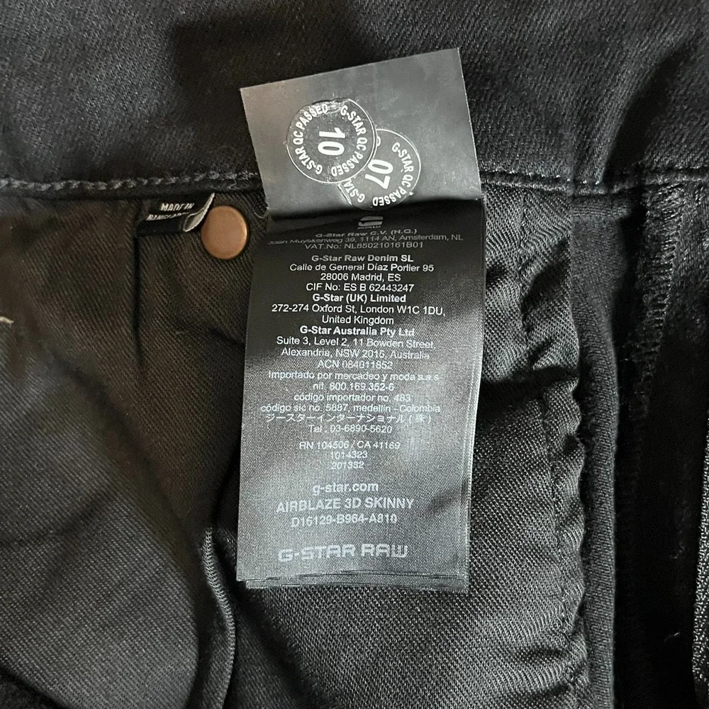 G-Star RAW Airblaze 3D Skinny Cargo Jeans 33x32‎ Black Super Stretch NWT